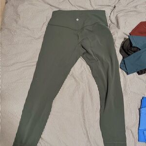 Lululemon Athletica Dark Green Leggings